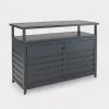 Online Aluminium Sideboard with Double Doors Storage Boxes