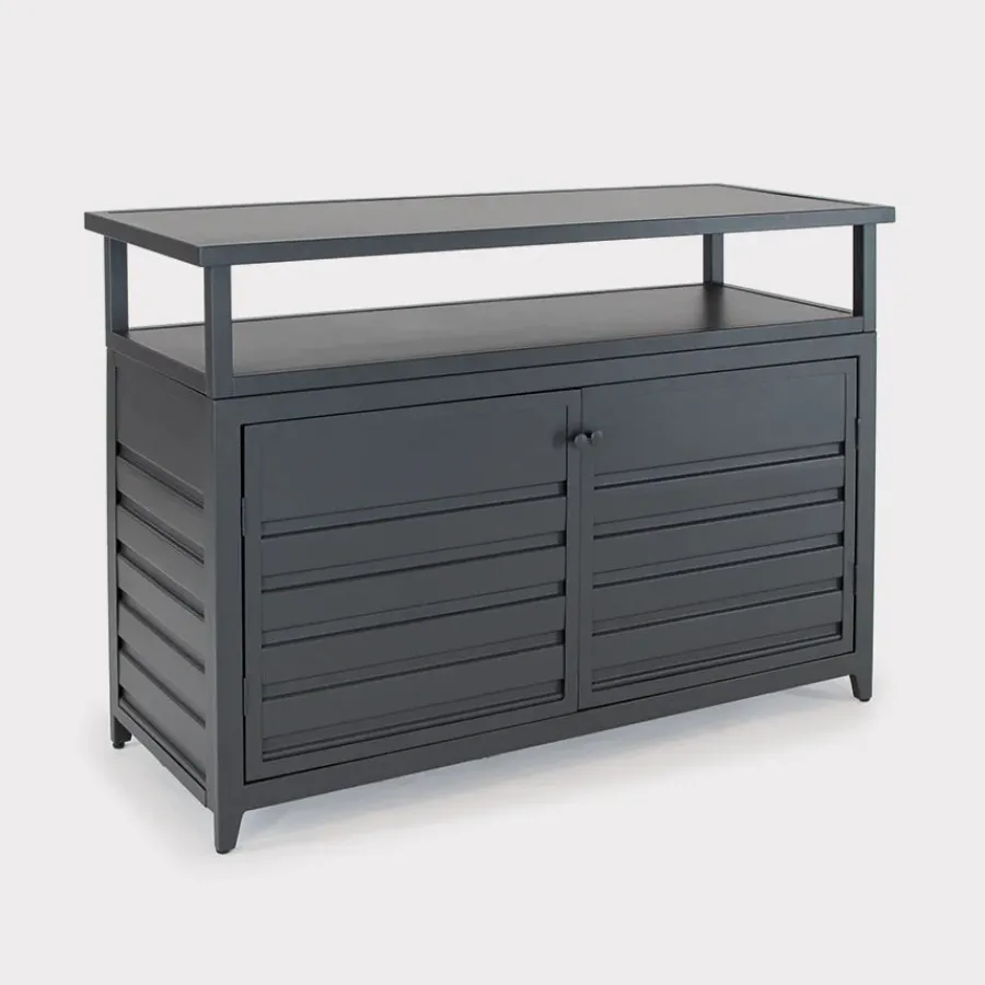 Online Aluminium Sideboard with Double Doors Storage Boxes