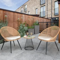 Sale Boho 3 Piece Balcony Lounge Set 2 Seats | Rattan