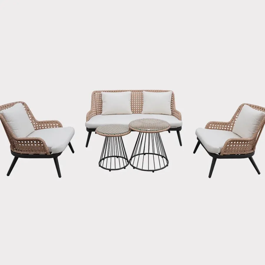 Outlet Boho 5 Piece Lounge Set Lounge Sets | Rattan