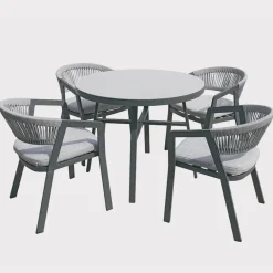 Best Cassis 4 seat dining set 4 Seats | Aluminium