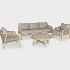 Online Cora 5 Seat Rope Lounge Set with Round Table Seating Sets | Rope