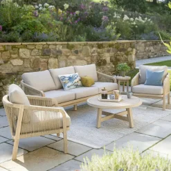 Clearance Cora Rope 3-Seater Garden Sofa Sofas | Rope