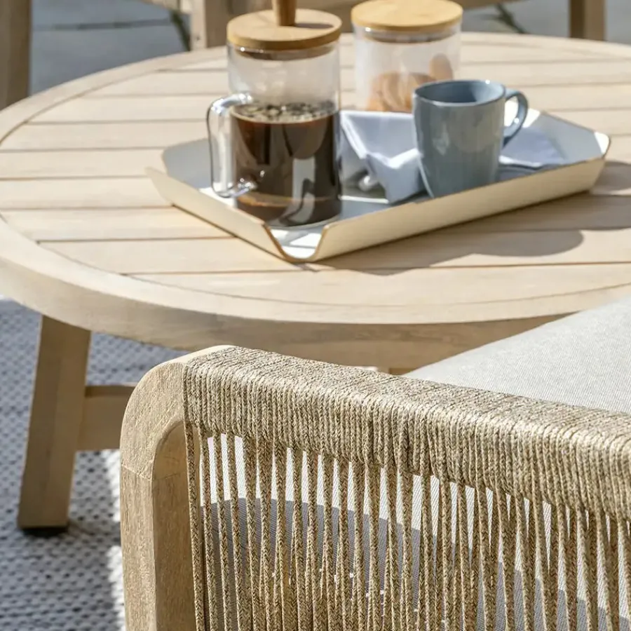 Outlet Cora Round Coffee Table 90cm Wood | Coffee Tables