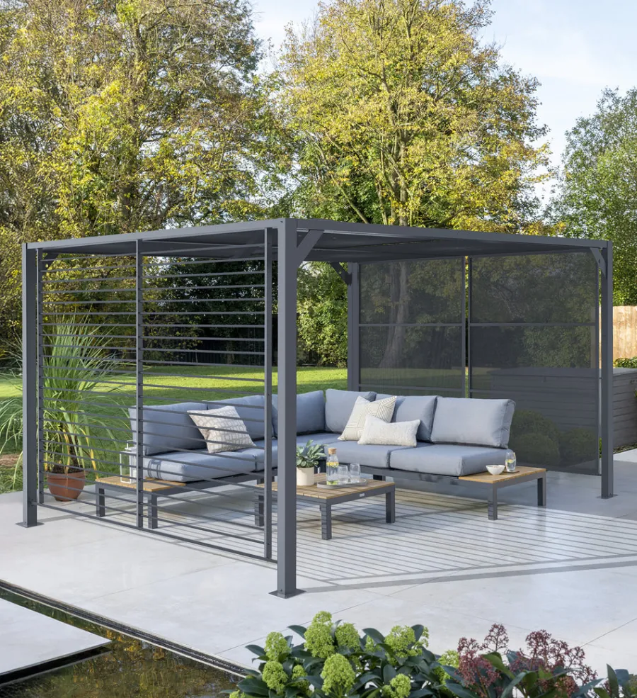 New Deluxe Panalsol® 3x3.5m Grey Pergolas