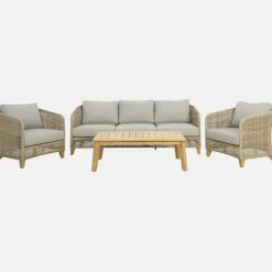 New Durban 5 Seat Lounge Set Seating Sets | Wood