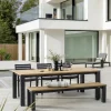 Clearance elba 6 Seat Dining Set with 3 Chairs and 1 Bench 6 Seats | Aluminium