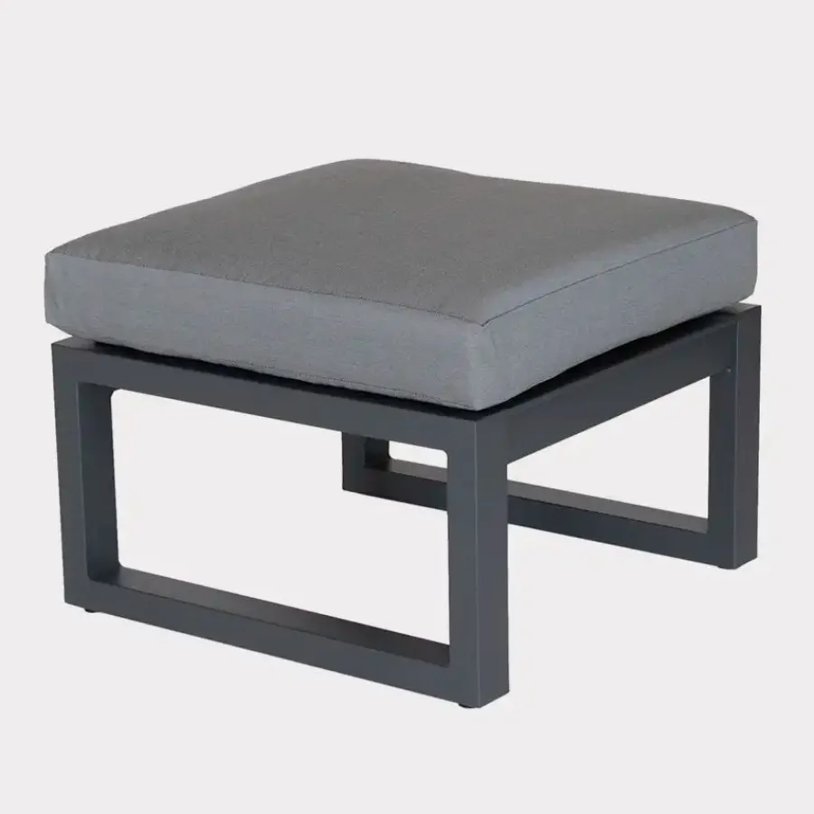 Clearance elba Grande Footstool with cushion Aluminium