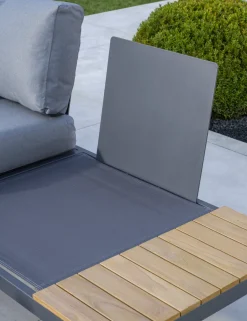 Hot elba Signature Standard Low Lounge Corner Set (Grey) Aluminium | Wood