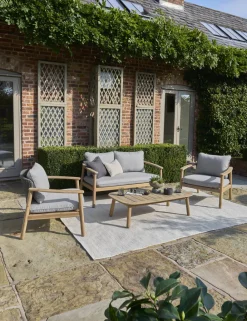 Hot Freeport 4-Seat Lounge Set with Coffee Table 125x65cm 4 Seats | Wood
