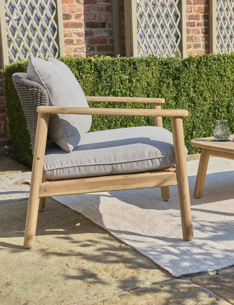 Hot Freeport 4-Seat Lounge Set with Coffee Table 125x65cm 4 Seats | Wood