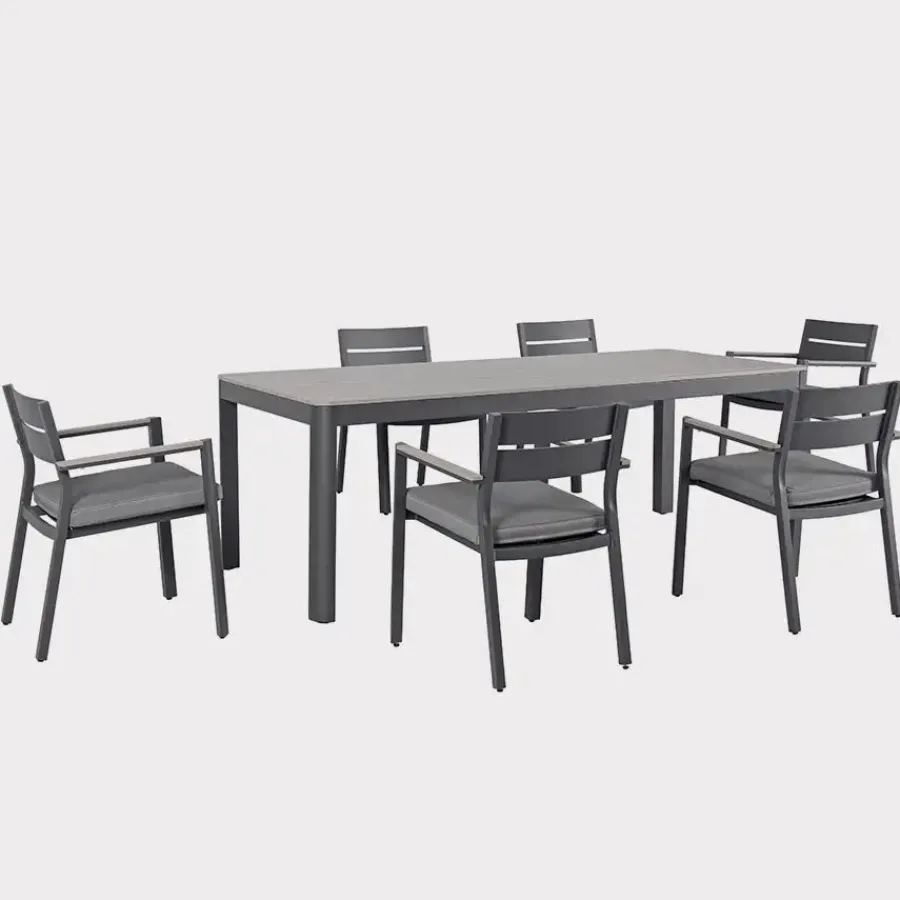 Discount Gio 6 Seat Dining Set 6 Seats | Aluminium