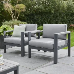 Hot Gio 4 Seat Lounge Set including Coffee Table 4 Seats | Aluminium