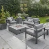 Sale Gio 4 Seat Lounge Set with Coffee Table and Free Fire Pit Coffee Table 4 Seats | Aluminium