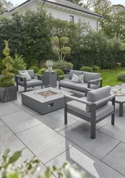 Sale Gio 4 Seat Lounge Set with Coffee Table and Free Fire Pit Coffee Table 4 Seats | Aluminium