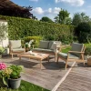 New Hampton Lounge Set 4 Seats | Wood
