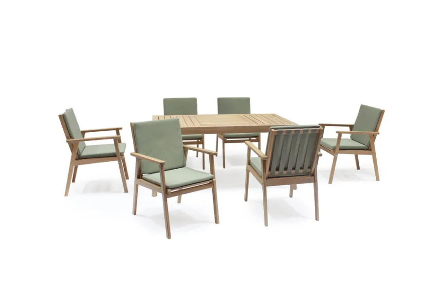 New Hampton 6-Seat Dining Set Wood | Dining Sets