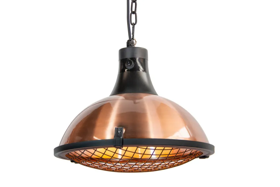 New Kalos Copper Pendant Patio Heater Hanging