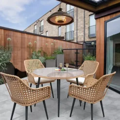 Hot Kalos Industrial Style Electric Patio Heater – Pendant Hanging