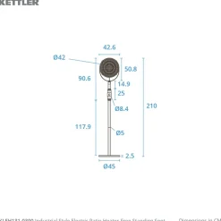 Online Kalos Industrial Style Electric Patio Heater – Free Standing Free Standing