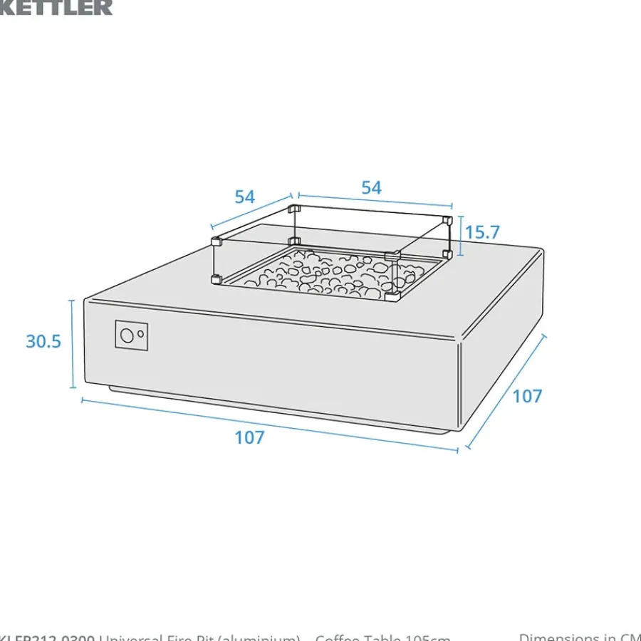 New Kalos Universal Fire Pit (aluminium) – Coffee Table 105cm Bowls & Tables | Coffee Tables