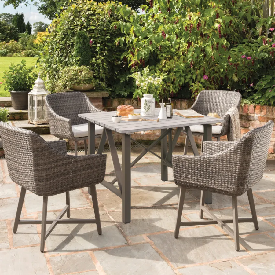 Outlet LaMode Square Aluminium Dining Table Dining Tables