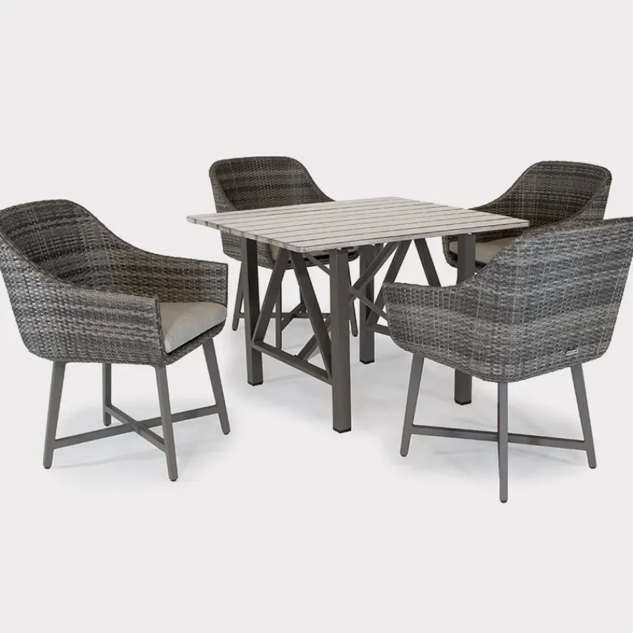Outlet LaMode Square Aluminium Dining Table Dining Tables