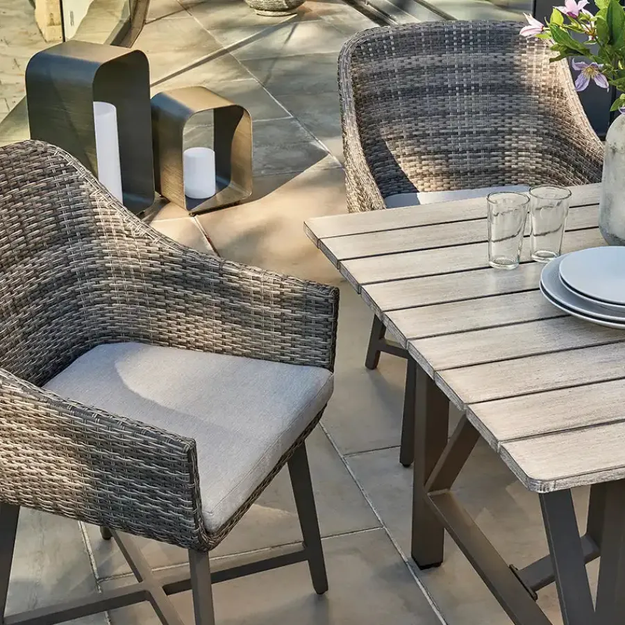 Outlet LaMode Square Aluminium Dining Table Dining Tables
