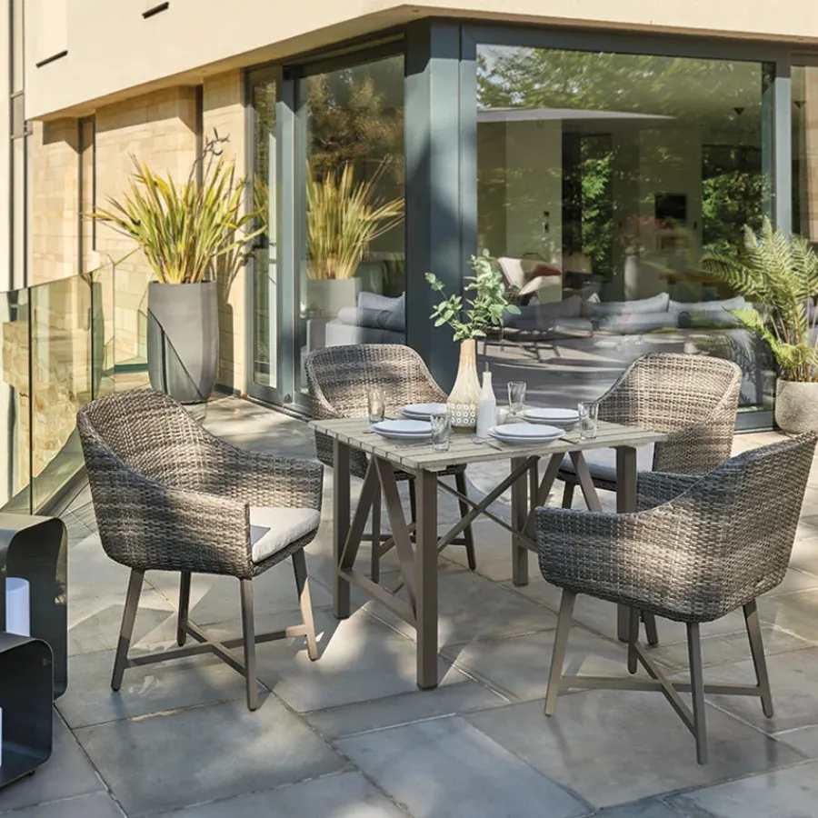 Outlet LaMode Square Aluminium Dining Table Dining Tables