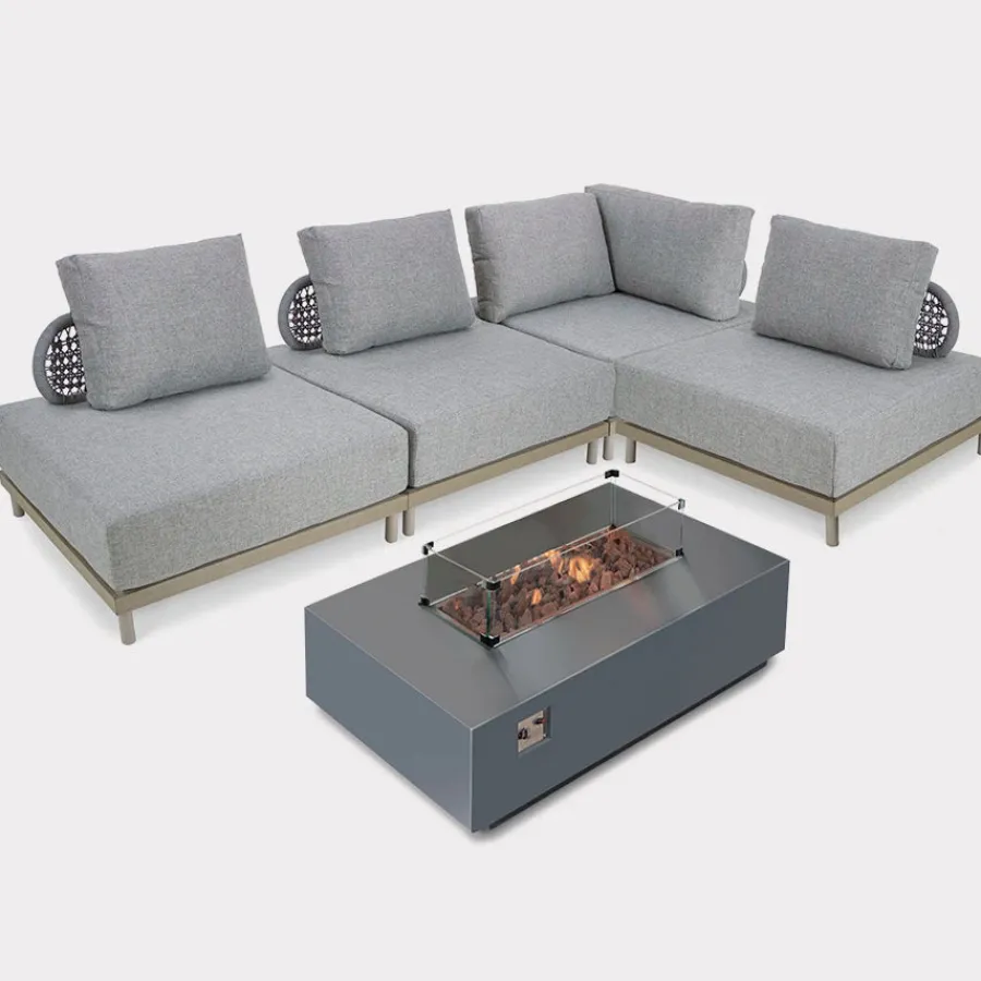 Hot Mali Low Lounge Corner Set & Universal Fire Pit Table Lounge Sets | Corner Sets