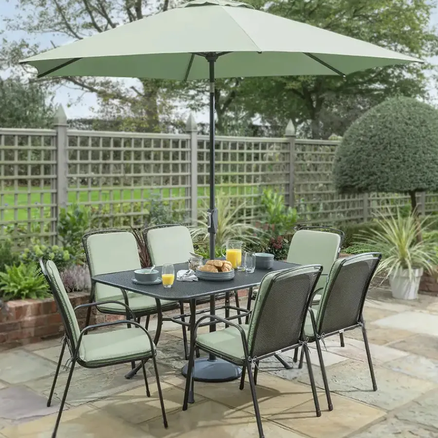 Clearance Mesh Rectangular Table 160x90cm Metal | Dining Tables