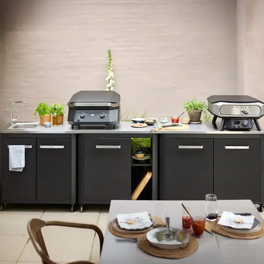 Fashion Outdoor Kitchen 2 Door with Sink and Tap Outdoor Kitchens