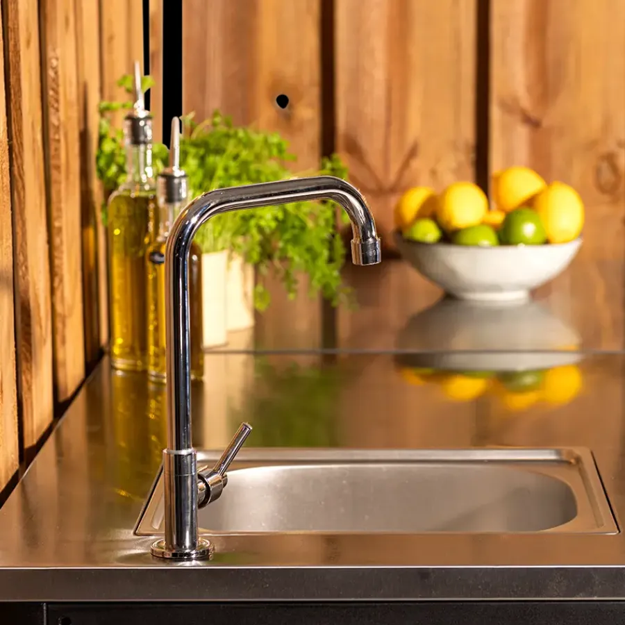 Fashion Outdoor Kitchen 2 Door with Sink and Tap Outdoor Kitchens