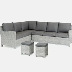 Hot Palma Corner Sofa Set with Kalos Universal Fire Pit Table Lounge Sets | Corner Sets