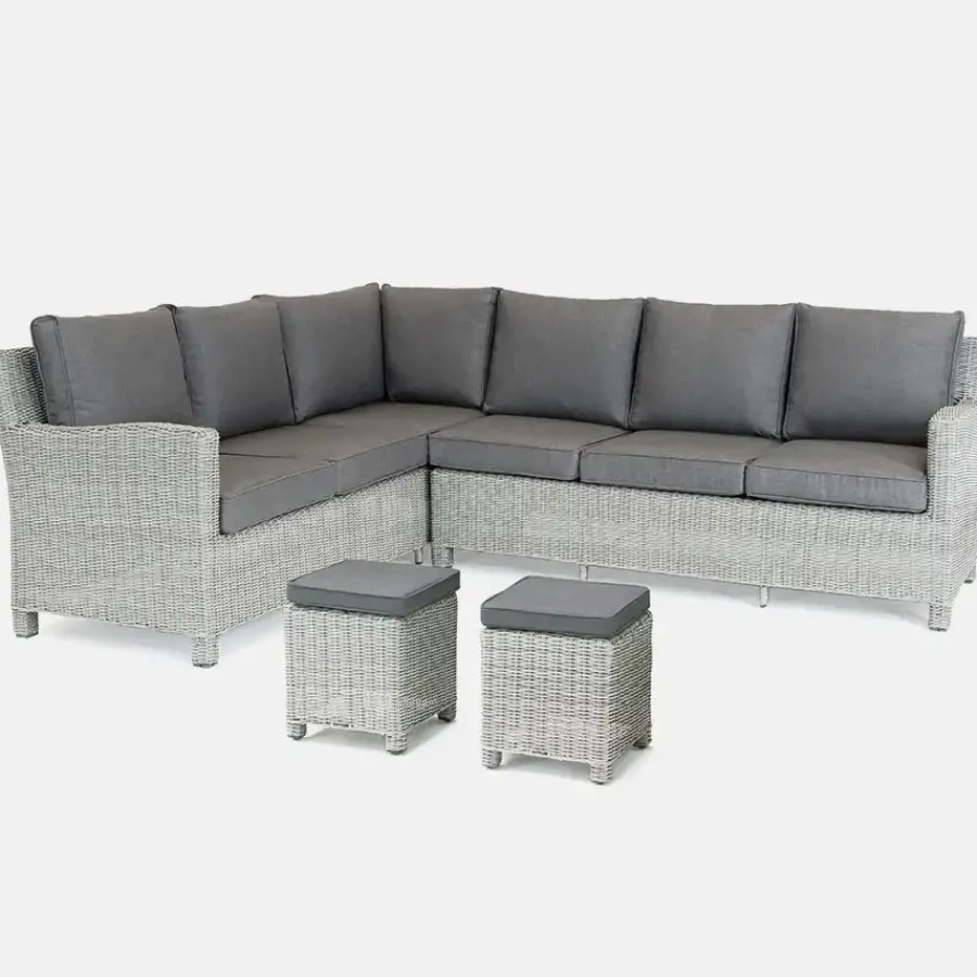Hot Palma Corner Sofa Set with Kalos Universal Fire Pit Table Lounge Sets | Corner Sets