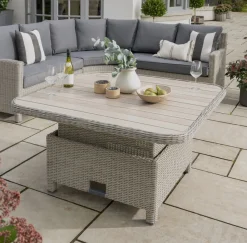 Discount Palma Grande High/Low Table with Alu Slat Top Tables | Dining Tables