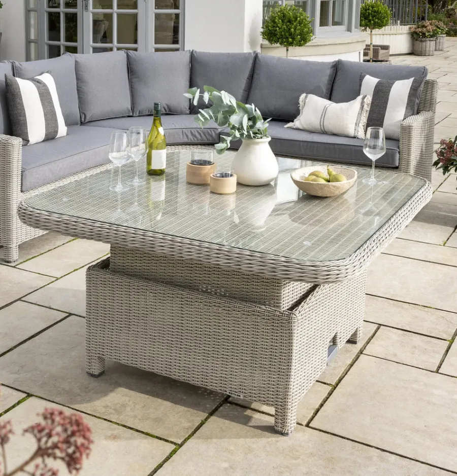 Discount Palma Grande High/Low Table with Glass Top Tables | Dining Tables