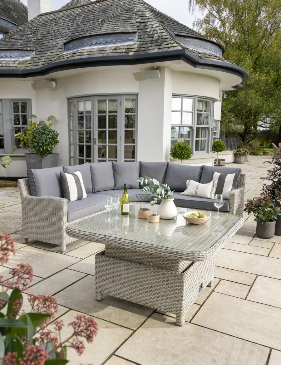 Discount Palma Grande High/Low Table with Glass Top Tables | Dining Tables