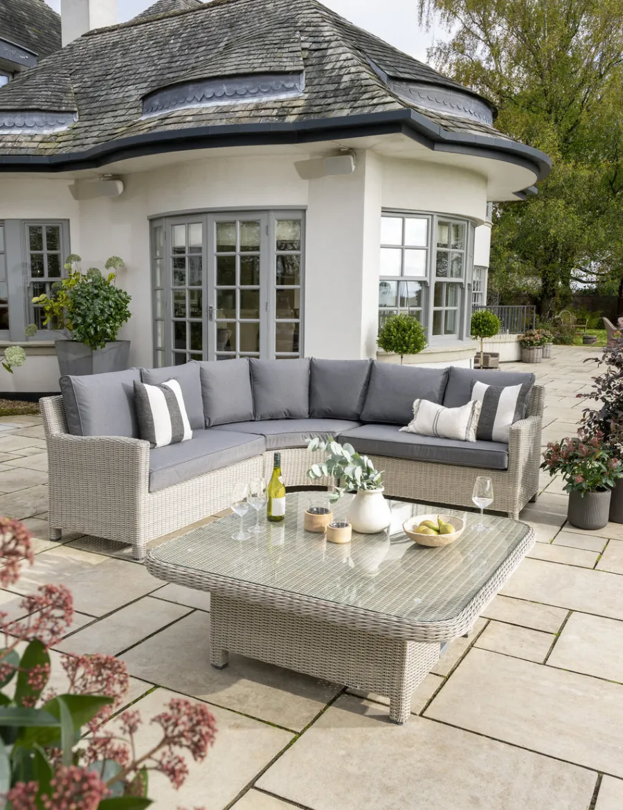 Discount Palma Grande High/Low Table with Glass Top Tables | Dining Tables
