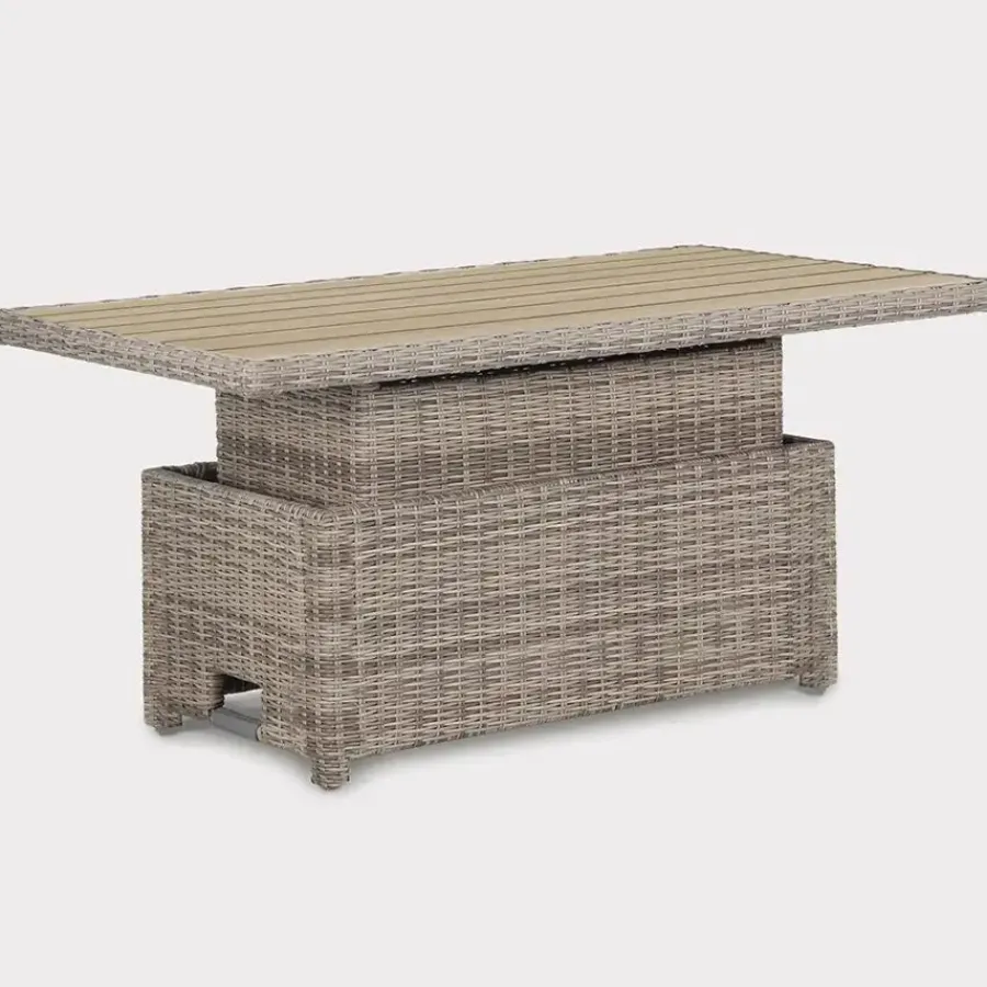 Clearance Palma High/Low Table with Alu Slat Top Tables | Dining Tables