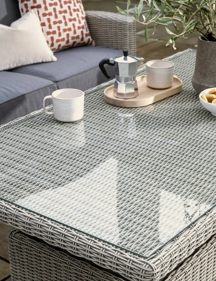 Hot Palma High/Low Table with Glass Top Tables | Dining Tables