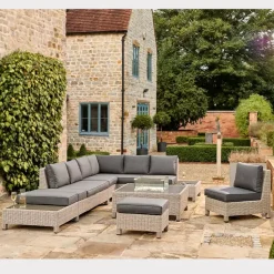 Hot Palma Low Firepit Rattan