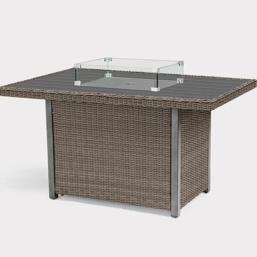 New Palma Mini Rattan Fire Pit Table Rattan