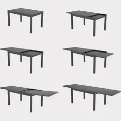 New Sento Extending Dining Table 90/180 x 90cm Aluminium | Dining Tables