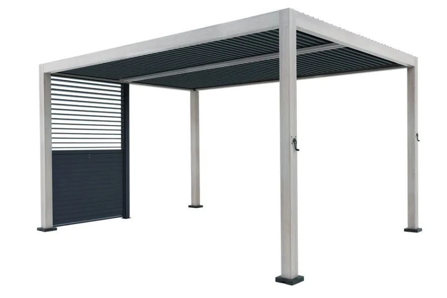New Signature Pergola Louvre Screen Grey 150cm Pergolas