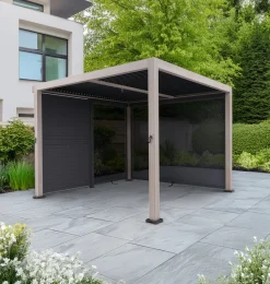 Clearance Signature Pergola Textilene Blind Cassette Grey Pergolas