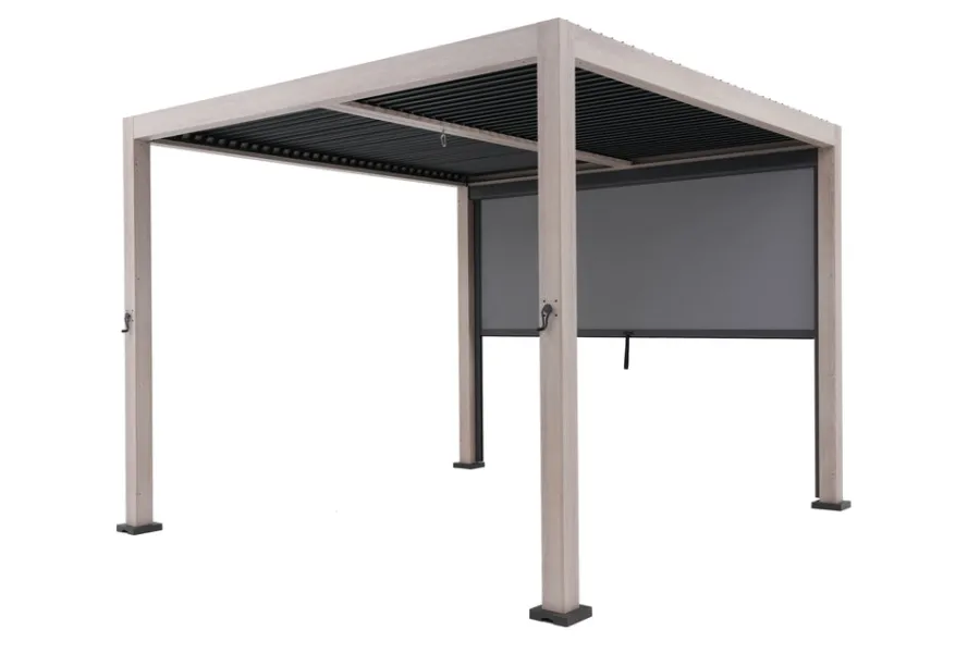 Clearance Signature Pergola Textilene Blind Cassette Grey Pergolas