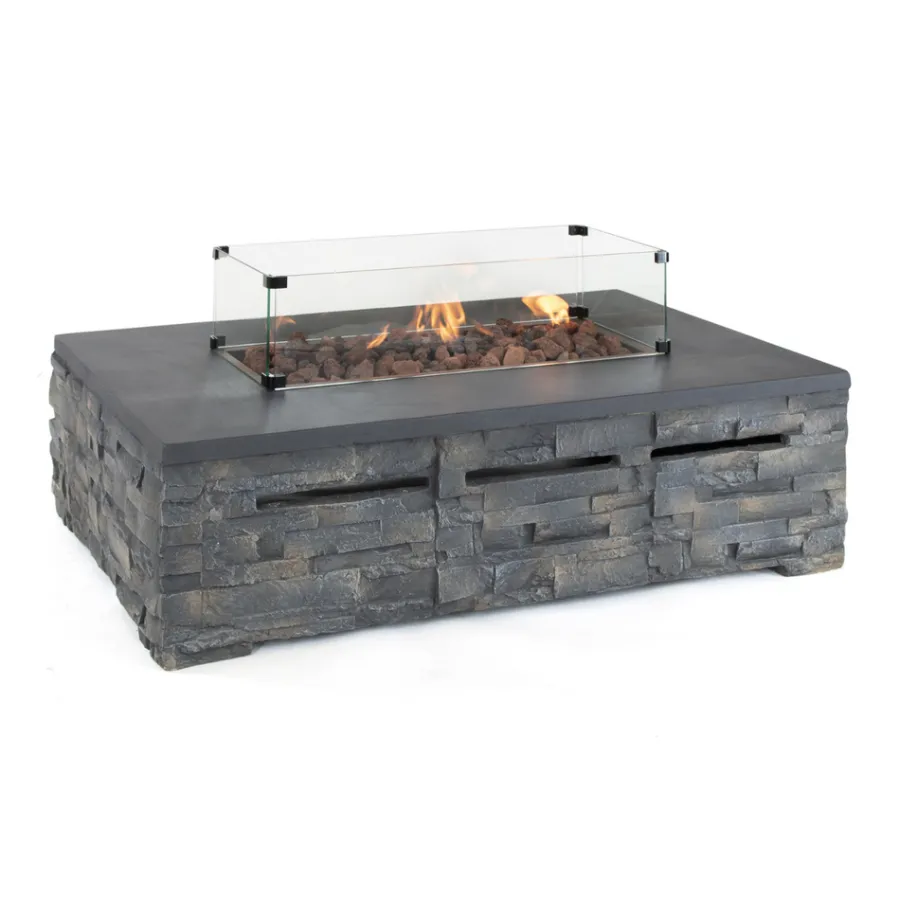 Hot Stone Fire Pit Coffee Table 132 x 85cm Bowls & Tables | Coffee Tables