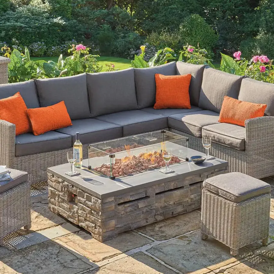 Hot Stone Fire Pit Coffee Table 132 x 85cm Bowls & Tables | Coffee Tables