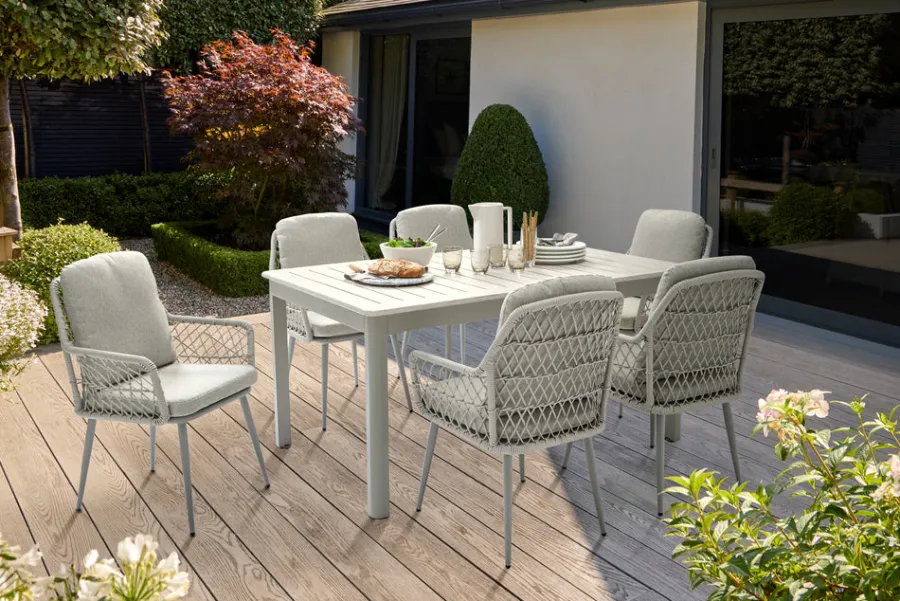 New Toulon Dining Set with Extending Table 8 Seats | Aluminium